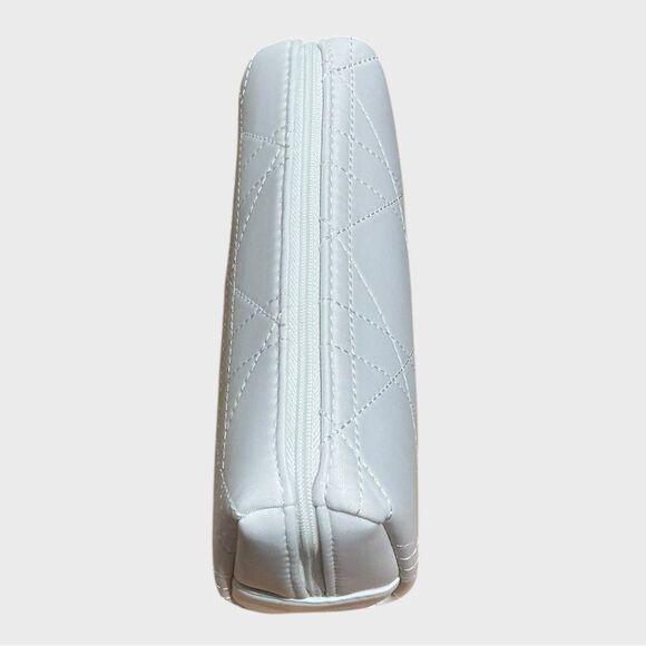Dior White Quilted Logo Cosmetic Bag Pouch Clutch - Picture 8 of 12